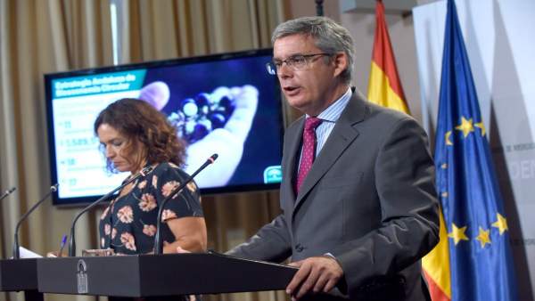 El portavoz del Gobierno andaluz, Juan Carlos Blanco, en rueda de prensa El portavoz del Gobierno andaluz, Juan Carlos Blanco, en rueda de prensa