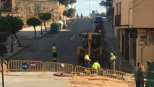 Nueva pavimentación de la calle Calixto Pereda de Soria. 18-9-18 Nueva pavimentación de la calle Calixto Pereda de Soria. 18-9-18