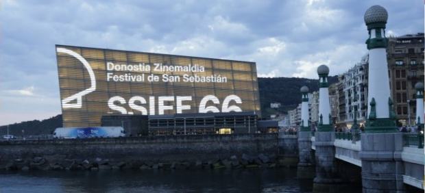 Imagen del Kursaal en la 66º edición del Festival del Cine de San Sebastián.