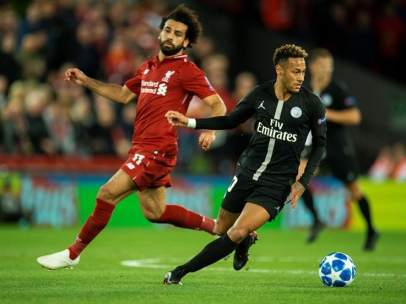 Neymar y Mohamed Salah.