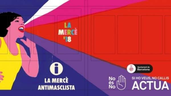 Cartel antimachista de La Mercè de Barcelona. Cartel antimachista de La Mercè de Barcelona.