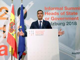 Sánchez, tras la cumbre de Salzburgo.