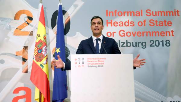 Sánchez, tras la cumbre de Salzburgo. Sánchez, tras la cumbre de Salzburgo.