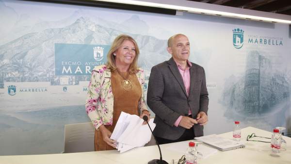 Angeles Muñoz alcaldesa de Marbella y Manuel Osorio OSP presupuestos 2018 Angeles Muñoz alcaldesa de Marbella y Manuel Osorio OSP presupuestos 2018
