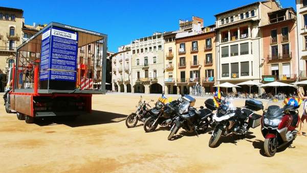 El camión de ANC Osona que viajará a Bruselas. El camión de ANC Osona que viajará a Bruselas.
