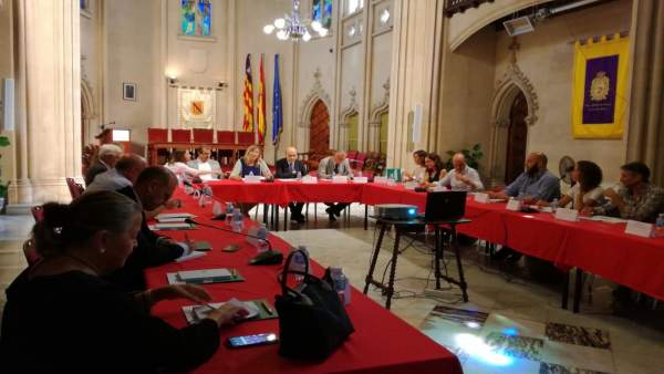 Consellera de Salud, P. Gómez, en una reunión del IdISBa Consellera de Salud, P. Gómez, en una reunión del IdISBa