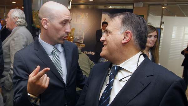 Luis Rubiales y Javier Tebas Luis Rubiales y Javier Tebas