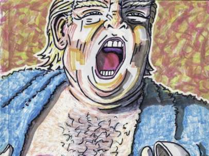 Caricatura de Donald Trump