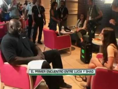 Shaquille O'Neal y Lucía Villalón