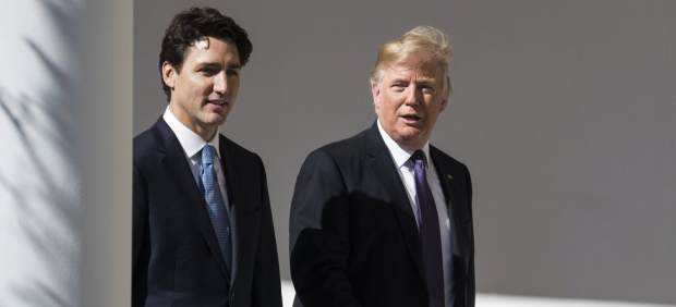 Justinb Trudeau y Donald Trump