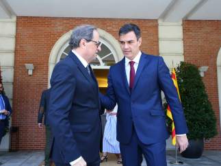 Pedro Sánchez y Quim Torra