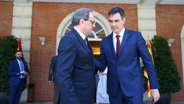 Pedro Sánchez y Quim Torra Pedro Sánchez y Quim Torra