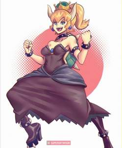 Bowsette, personaje creado por los fans de Mario Bros.