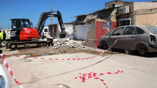 Obras en el poblado de chabolas de Son Banya Obras en el poblado de chabolas de Son Banya