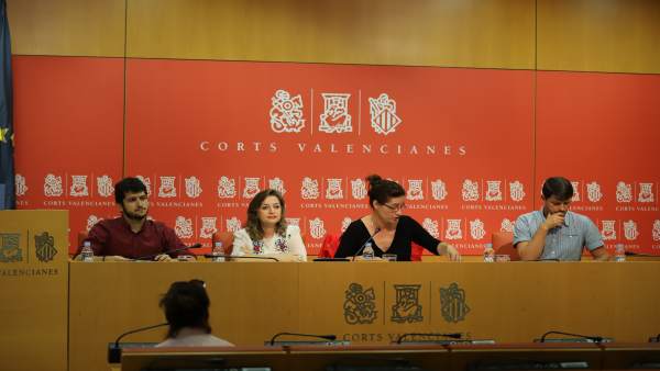 Rueda de prensa de PSPV, Compromis, Podemos y Cs Rueda de prensa de PSPV, Compromis, Podemos y Cs