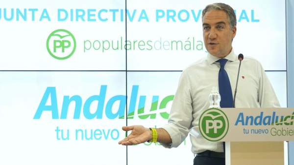 El presidente del PP de Málaga, Elías Bendodo El presidente del PP de Málaga, Elías Bendodo