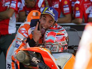 Marc Márquez (Repsol Honda), tras ganar el Gran Premio de Aragón