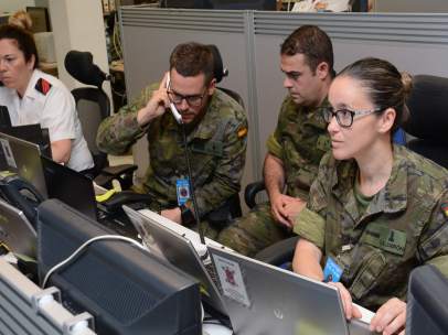 Imagen de militares españoles, durante el ejercicio