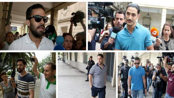 Los miembros de La Manada acuden a firmar a los juzgados de Sevilla Los miembros de La Manada acuden a firmar a los juzgados de Sevilla