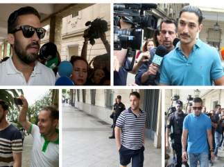 Los miembros de La Manada acuden a firmar a los juzgados de Sevilla