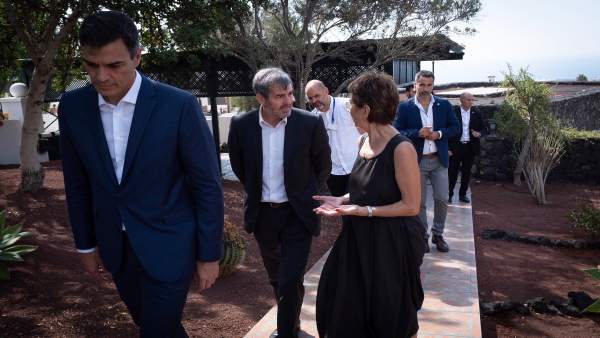 Pedro Sánchez y Fernando Clavijo en Lanzarote Pedro Sánchez y Fernando Clavijo en Lanzarote