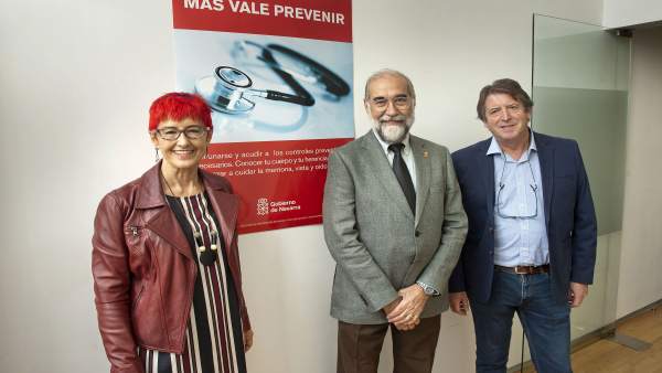 Induráin, Domínguez Y Barricarte En La Presentación De La Campaña Induráin, Domínguez Y Barricarte En La Presentación De La Campaña