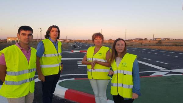 Visita a las obras de la carretera A-490. Visita a las obras de la carretera A-490.