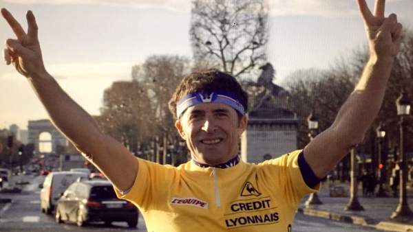 Perico Delgado en París Perico Delgado en París