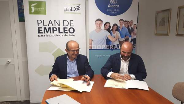 Firma del convenio entre Diputación y Faecta Firma del convenio entre Diputación y Faecta