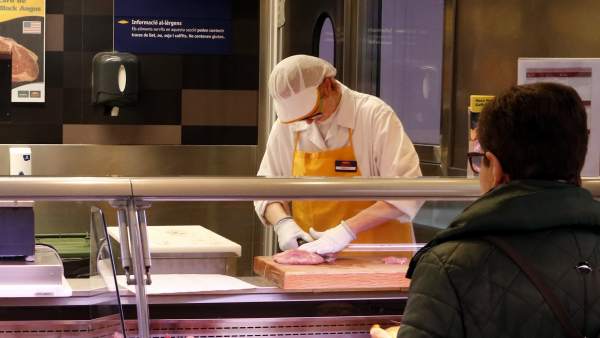 Zona de carne de un supermercado. Zona de carne de un supermercado.