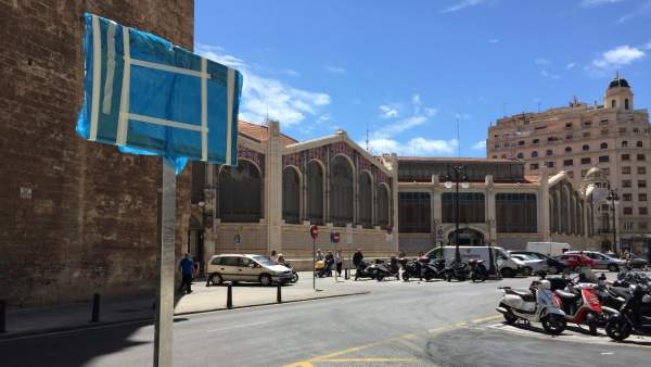 Obras en la plaza de Brujas de València Obras en la plaza de Brujas de València