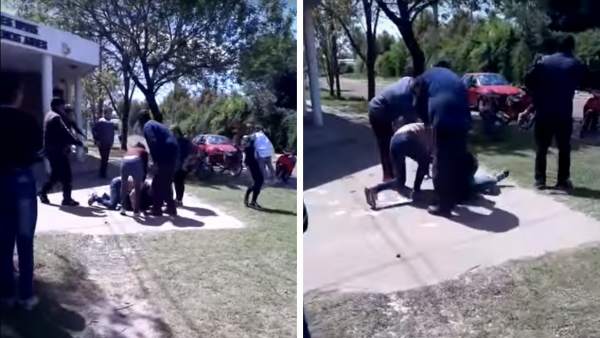 Pelea entre dos madres Pelea entre dos madres