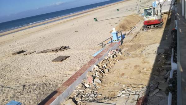 Obras del Paseo Martímo de Matalascañas. Obras del Paseo Martímo de Matalascañas.