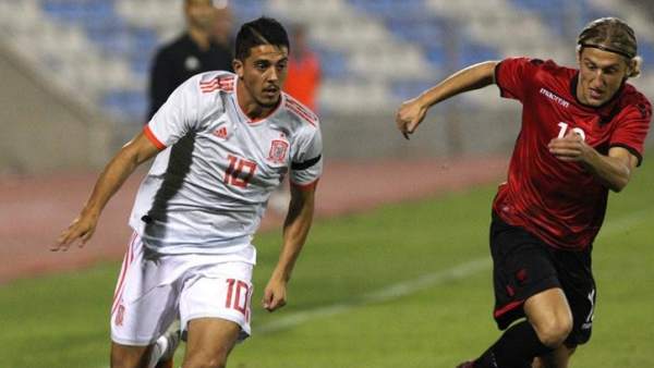 Pablo Fornals, con la selección sub 21. Pablo Fornals, con la selección sub 21.