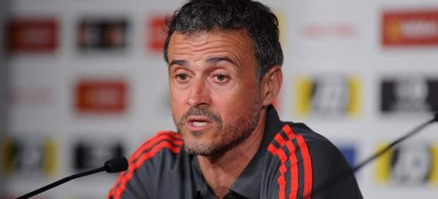 Luis Enrique, en rueda de prensa.