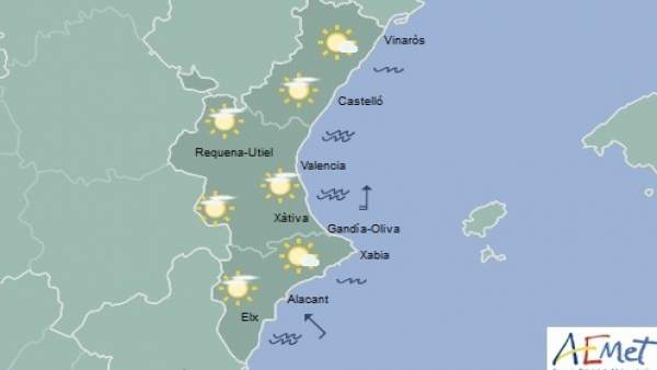 Predicción de Aemet para la Comunitat Valenciana del 12 de octubre de 2018 Predicción de Aemet para la Comunitat Valenciana del 12 de octubre de 2018