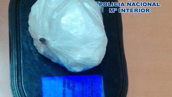 Envoltorio de plástico con cocaina Envoltorio de plástico con cocaina