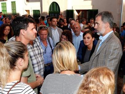 Los Reyes visitan zonas las afectadas de Sant Llorenç des Cardassar