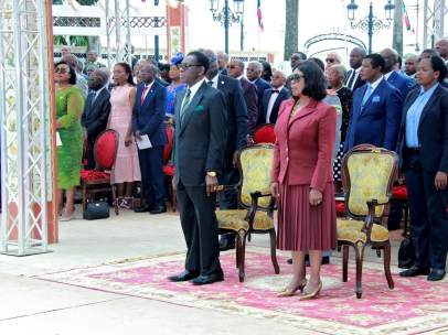 Teodoro Obiang con la Primera Dama de Guinea, Constancia Mangue