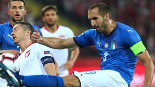 Giorgio Chiellini, con la selección italiana. Giorgio Chiellini, con la selección italiana.