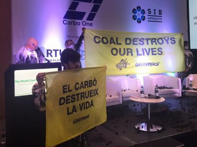 Greenpeace boicotea la Conferencia Internacional de Carbón
