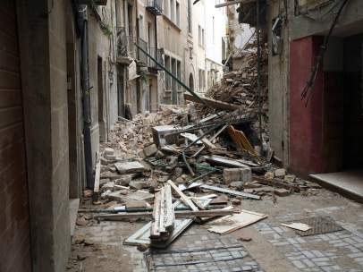 Derrumbe de una casa en Tarragona
