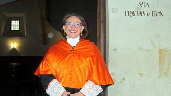 Rebeca Grynspan en el Edificio Histórico de la USAL, 15-10-18 Rebeca Grynspan en el Edificio Histórico de la USAL, 15-10-18