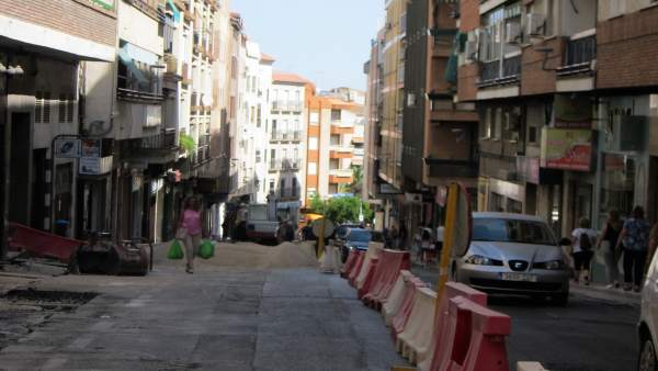 Obras en la calle Doctor Eduardo Arroyo de Jaén. Obras en la calle Doctor Eduardo Arroyo de Jaén.