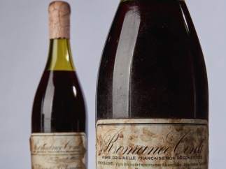 Las dos botellas de Romanée-Conti subastadas en Nueva York.