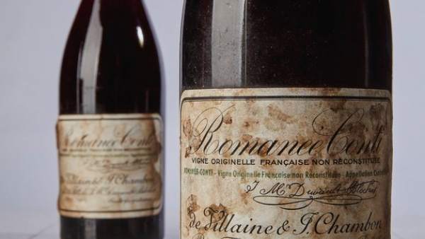 Las dos botellas de Romanée-Conti subastadas en Nueva York. Las dos botellas de Romanée-Conti subastadas en Nueva York.