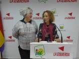 Mónica Rossi, junto a Silvia Zambrano.