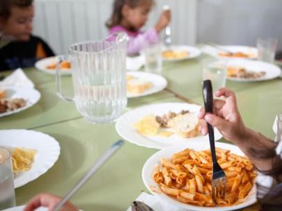Menú en un comedor escolar