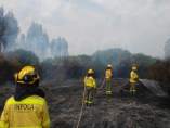 Incendio en el paraje La Calera en Hinojos (Huelva).