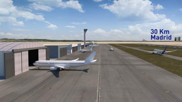 Infografía de la pista del proyecto de nuevo aeropuerto Infografía de la pista del proyecto de nuevo aeropuerto